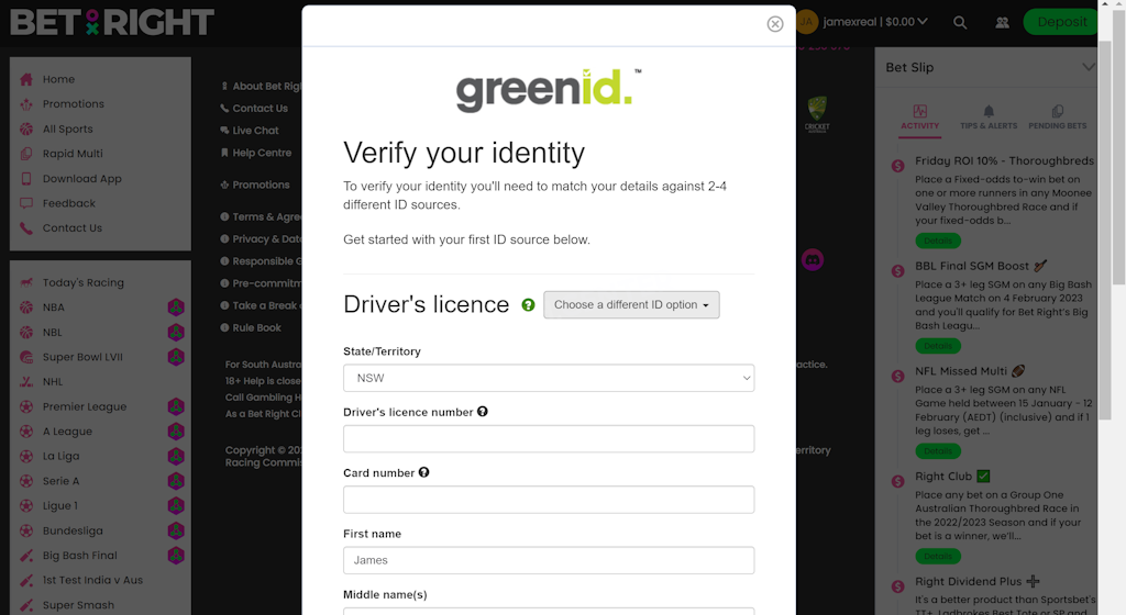 Verification information to fill